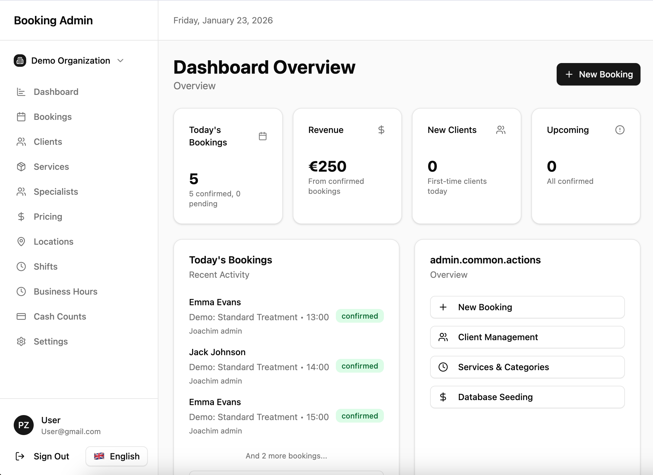 Dashboard preview