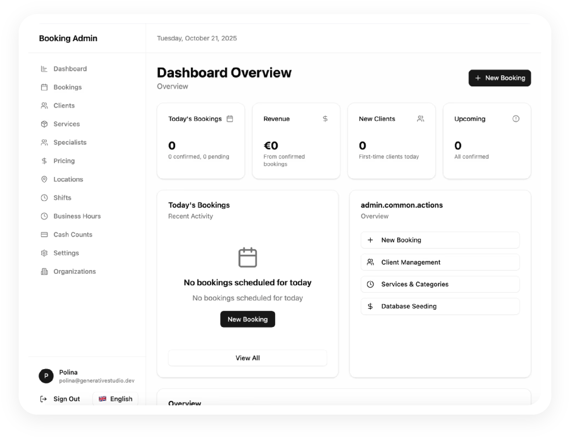Dashboard preview